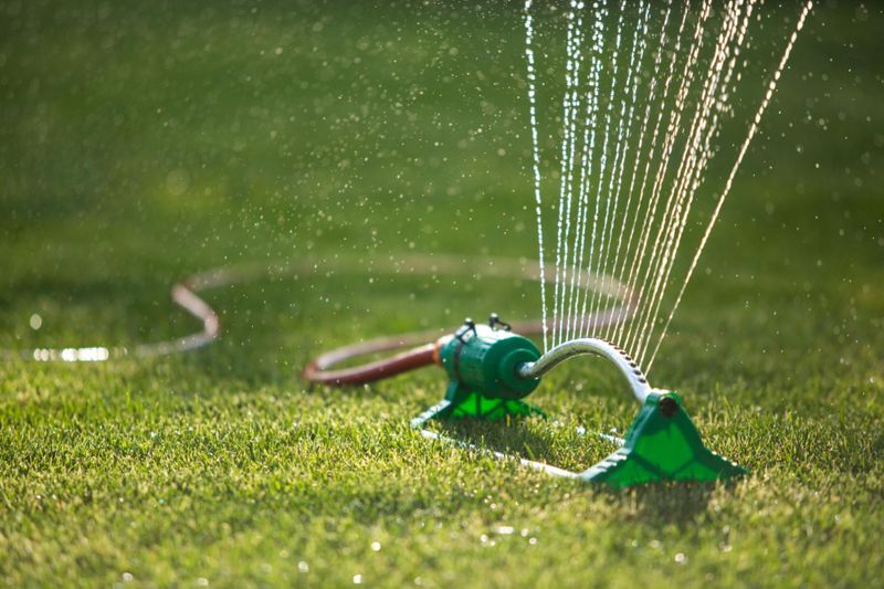 A sprinkler is a great way to avoid overwatering your lawn